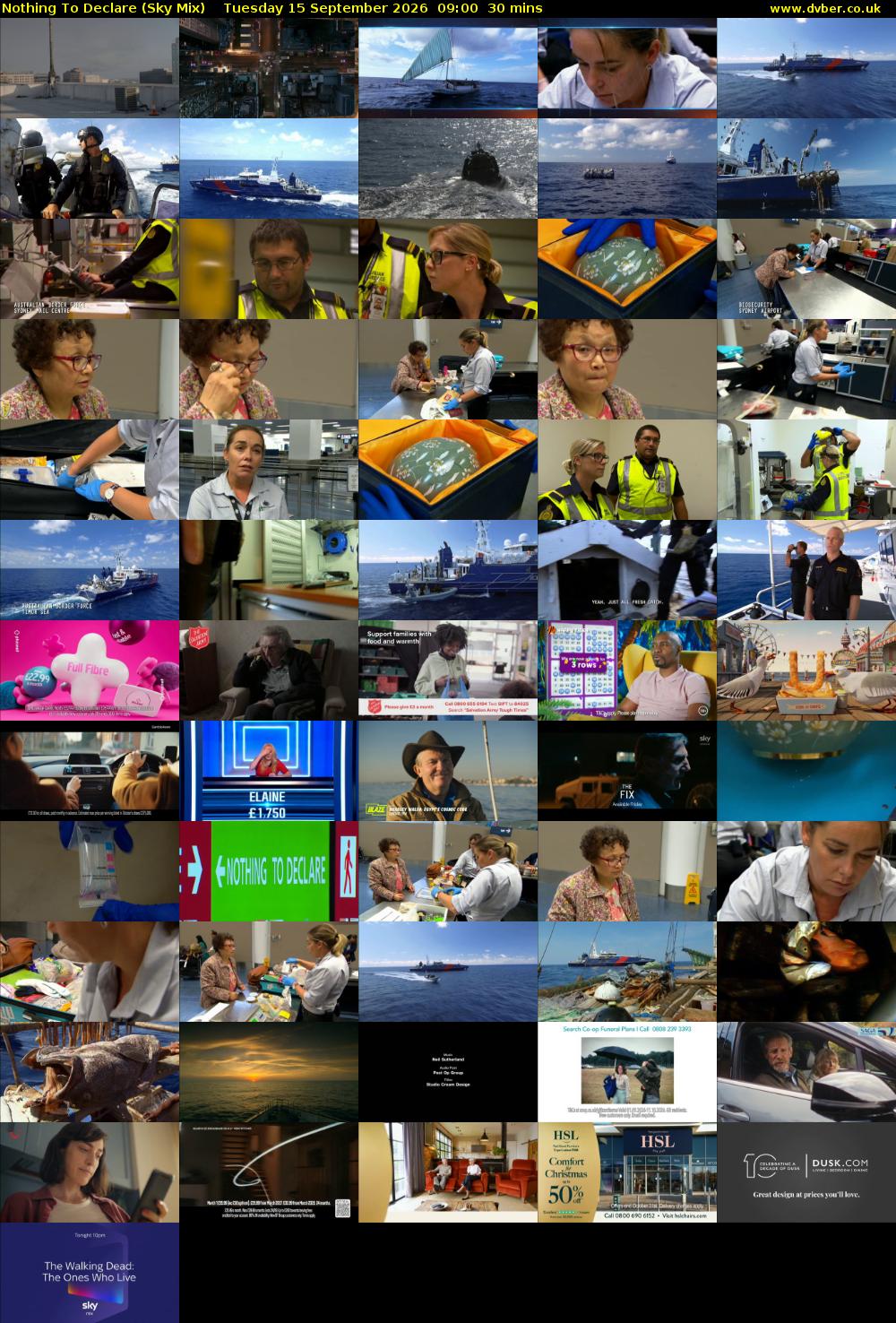 Nothing To Declare (Sky Mix) Tuesday 15 September 2026 09:00 - 09:30