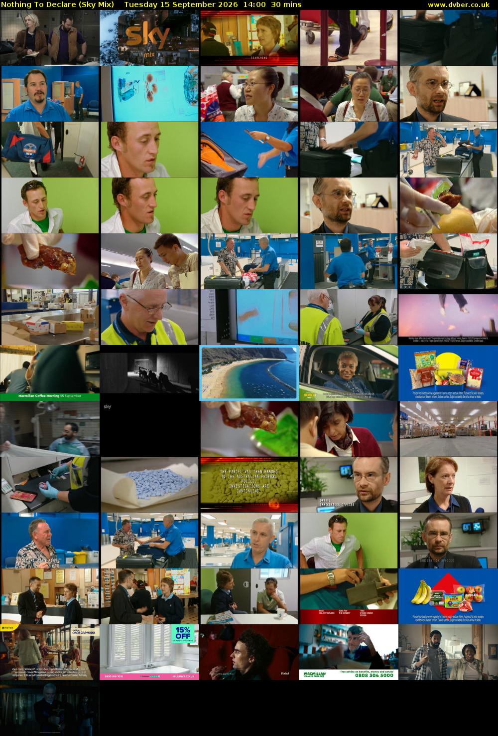 Nothing To Declare (Sky Mix) Tuesday 15 September 2026 14:00 - 14:30