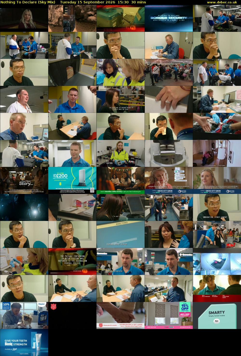 Nothing To Declare (Sky Mix) Tuesday 15 September 2026 15:30 - 16:00