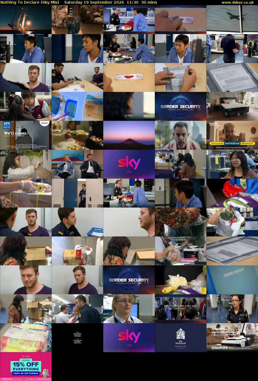 Nothing To Declare (Sky Mix) Saturday 19 September 2026 11:30 - 12:00