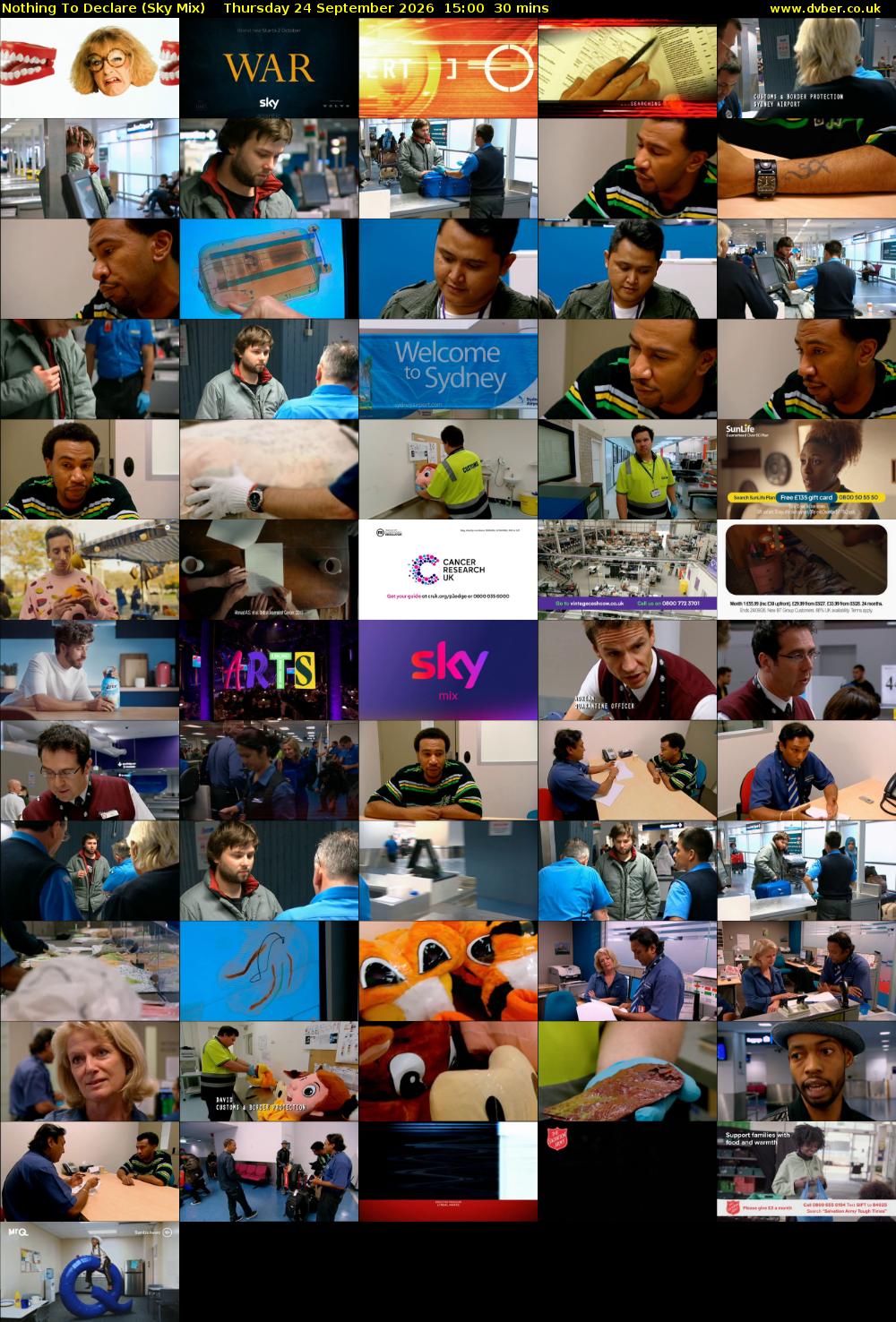 Nothing To Declare (Sky Mix) Thursday 24 September 2026 15:00 - 15:30