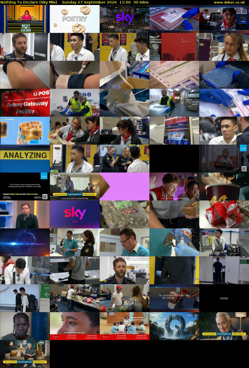 Nothing To Declare (Sky Mix) Sunday 27 September 2026 11:00 - 11:30