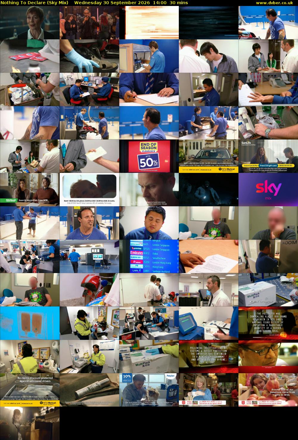 Nothing To Declare (Sky Mix) Wednesday 30 September 2026 14:00 - 14:30