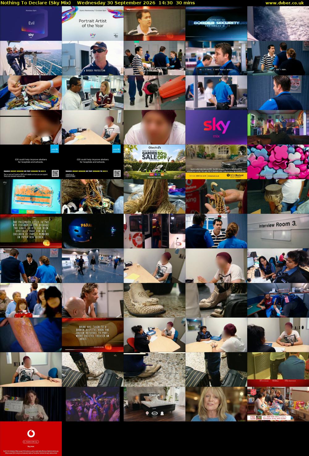 Nothing To Declare (Sky Mix) Wednesday 30 September 2026 14:30 - 15:00