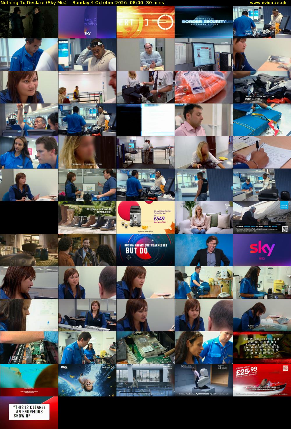 Nothing To Declare (Sky Mix) Sunday 4 October 2026 08:00 - 08:30
