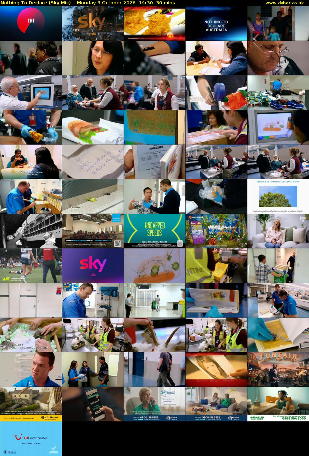 Nothing To Declare (Sky Mix) Monday 5 October 2026 14:30 - 15:00