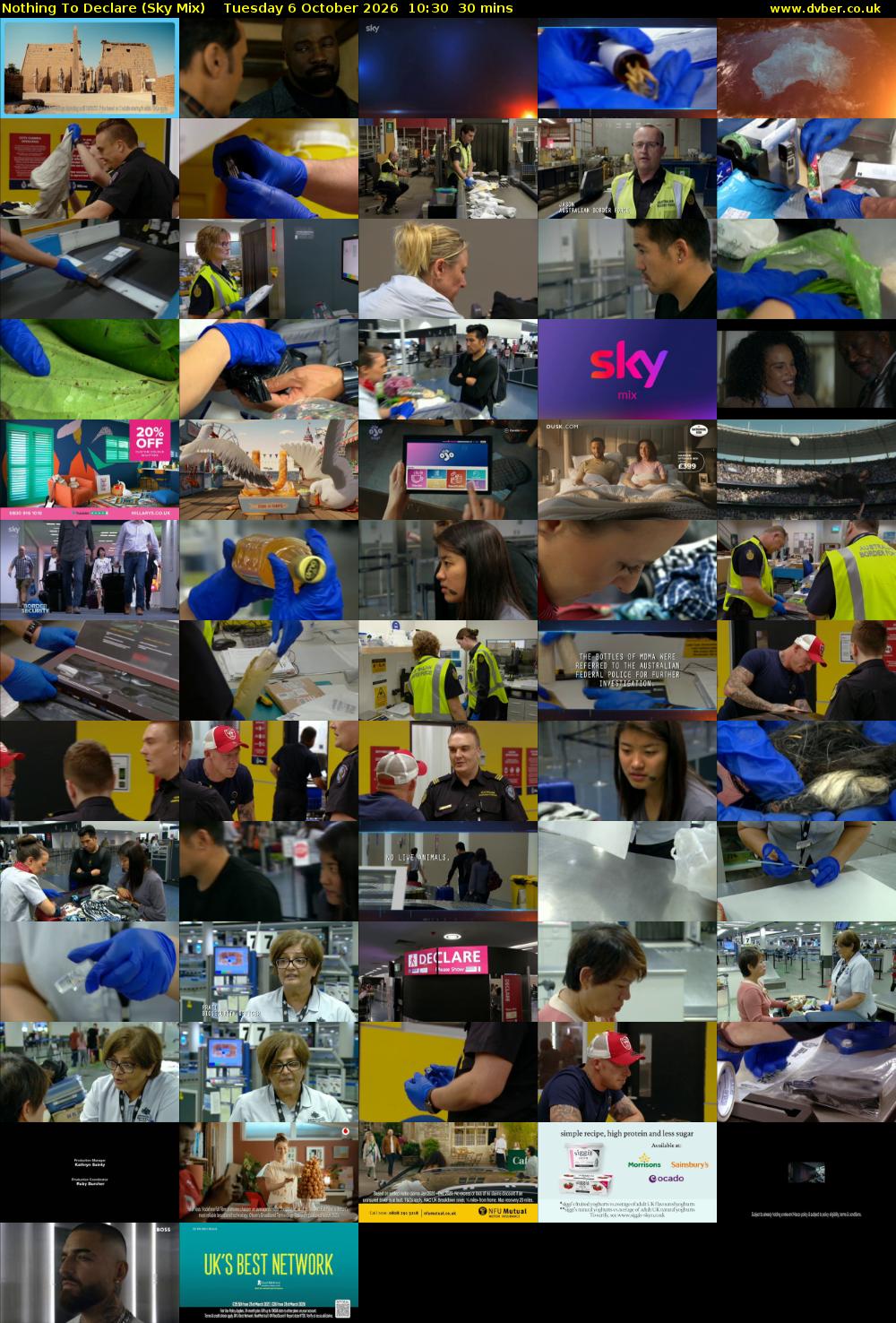 Nothing To Declare (Sky Mix) Tuesday 6 October 2026 10:30 - 11:00