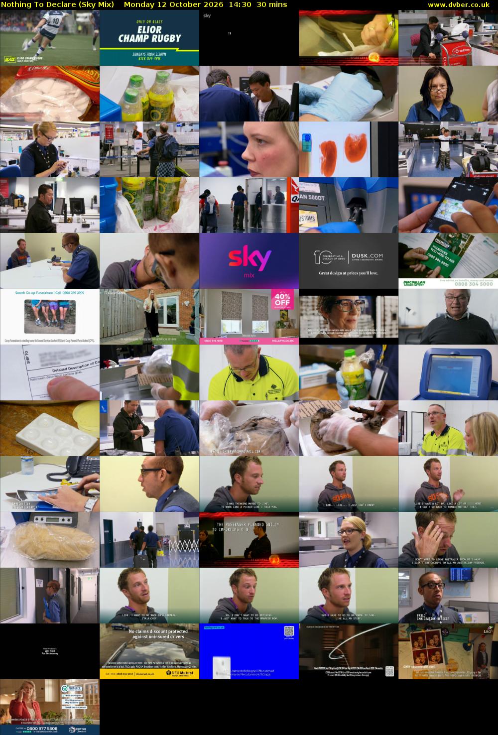 Nothing To Declare (Sky Mix) Monday 12 October 2026 14:30 - 15:00