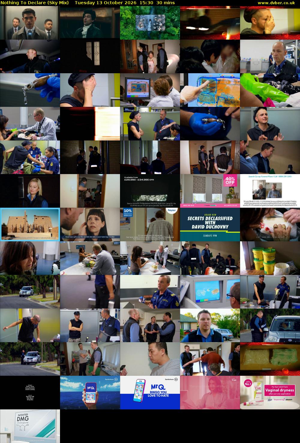 Nothing To Declare (Sky Mix) Tuesday 13 October 2026 15:30 - 16:00