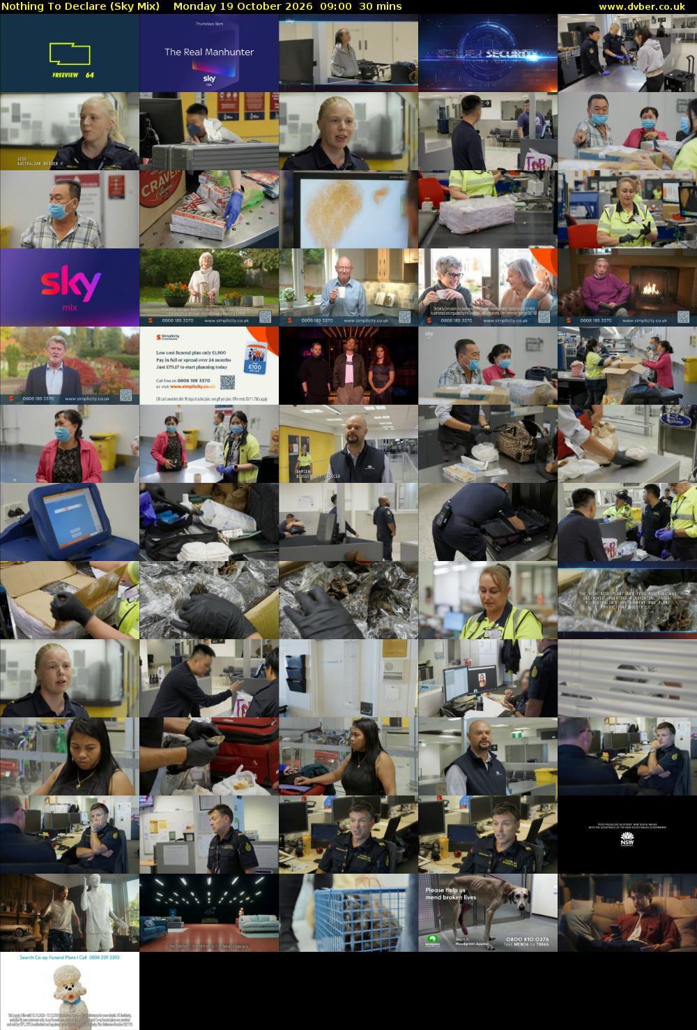 Nothing To Declare (Sky Mix) Monday 19 October 2026 09:00 - 09:30