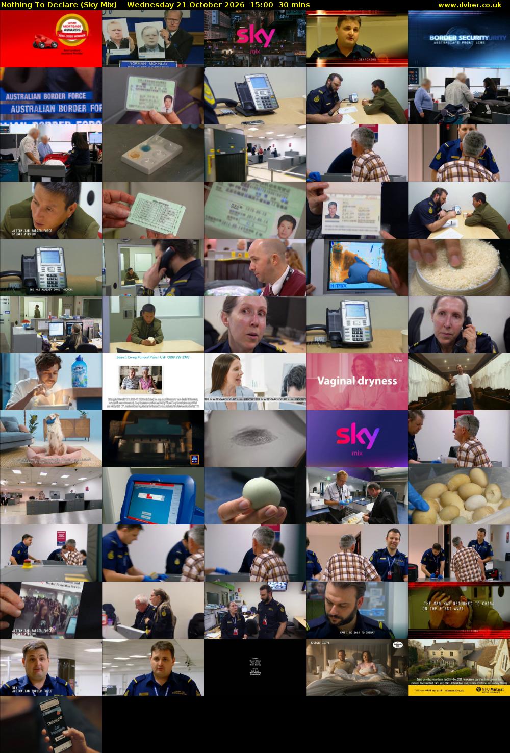 Nothing To Declare (Sky Mix) Wednesday 21 October 2026 15:00 - 15:30