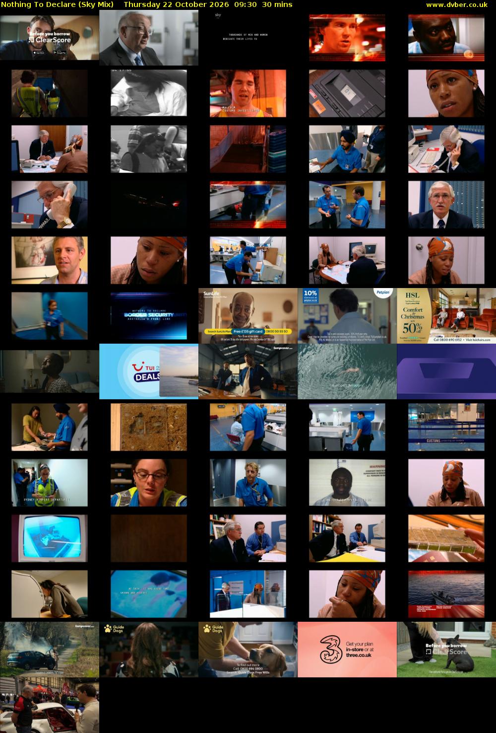 Nothing To Declare (Sky Mix) Thursday 22 October 2026 09:30 - 10:00
