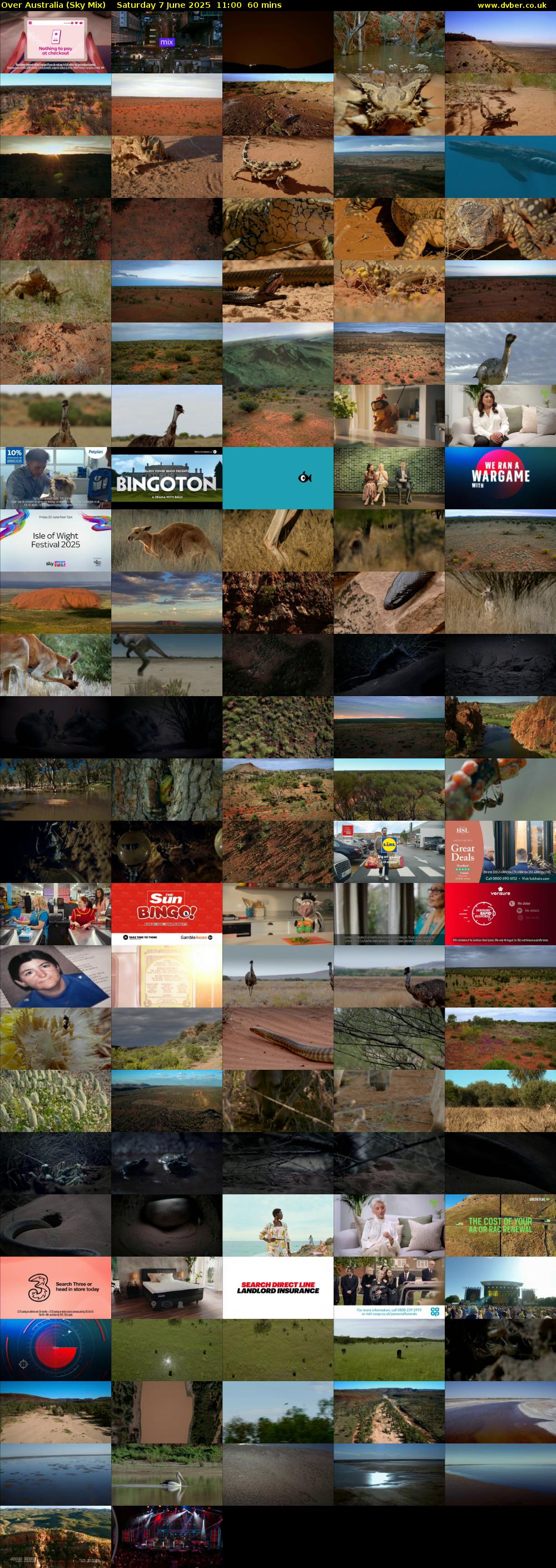 Over Australia (Sky Mix) Saturday 7 June 2025 11:00 - 12:00