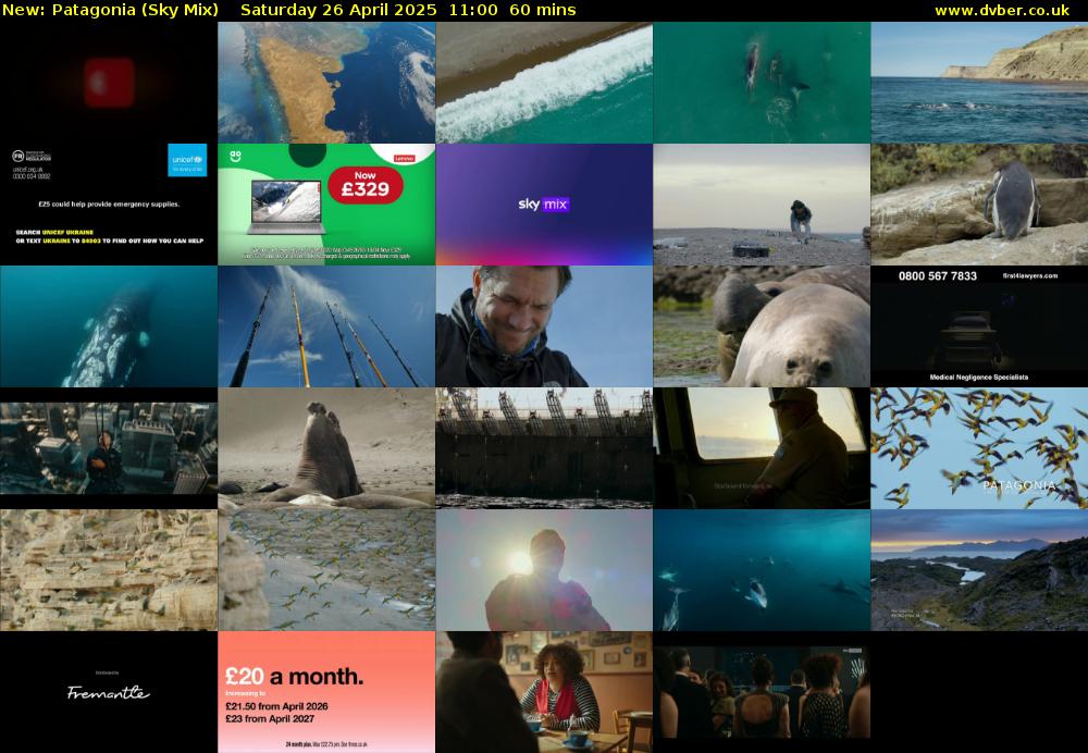 Patagonia (Sky Mix) Saturday 26 April 2025 11:00 - 12:00