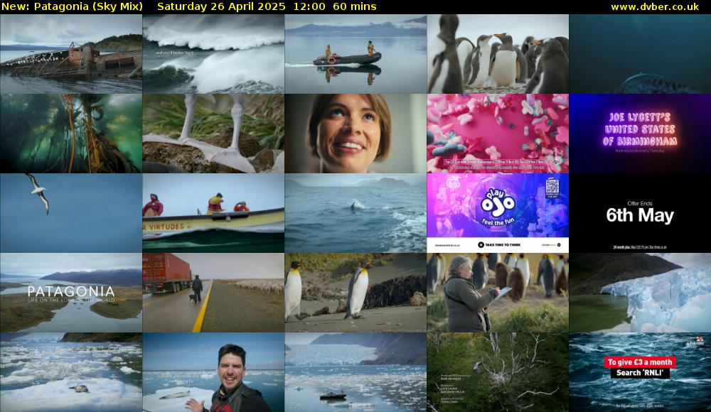 Patagonia (Sky Mix) Saturday 26 April 2025 12:00 - 13:00