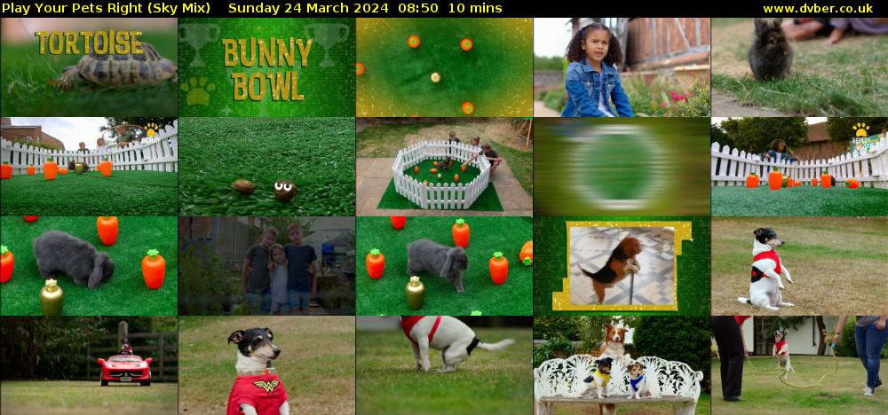 Play Your Pets Right (Sky Mix) Sunday 24 March 2024 08:50 - 09:00