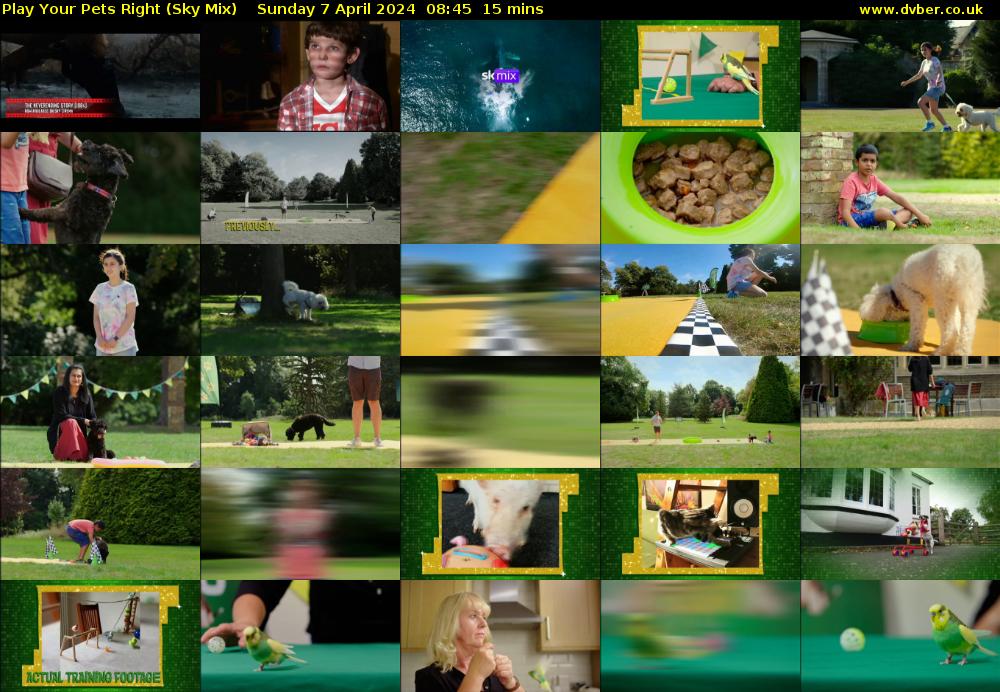 Play Your Pets Right (Sky Mix) Sunday 7 April 2024 08:45 - 09:00