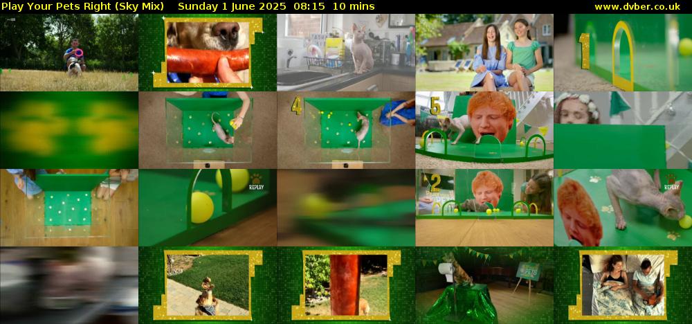 Play Your Pets Right (Sky Mix) Sunday 1 June 2025 08:15 - 08:25