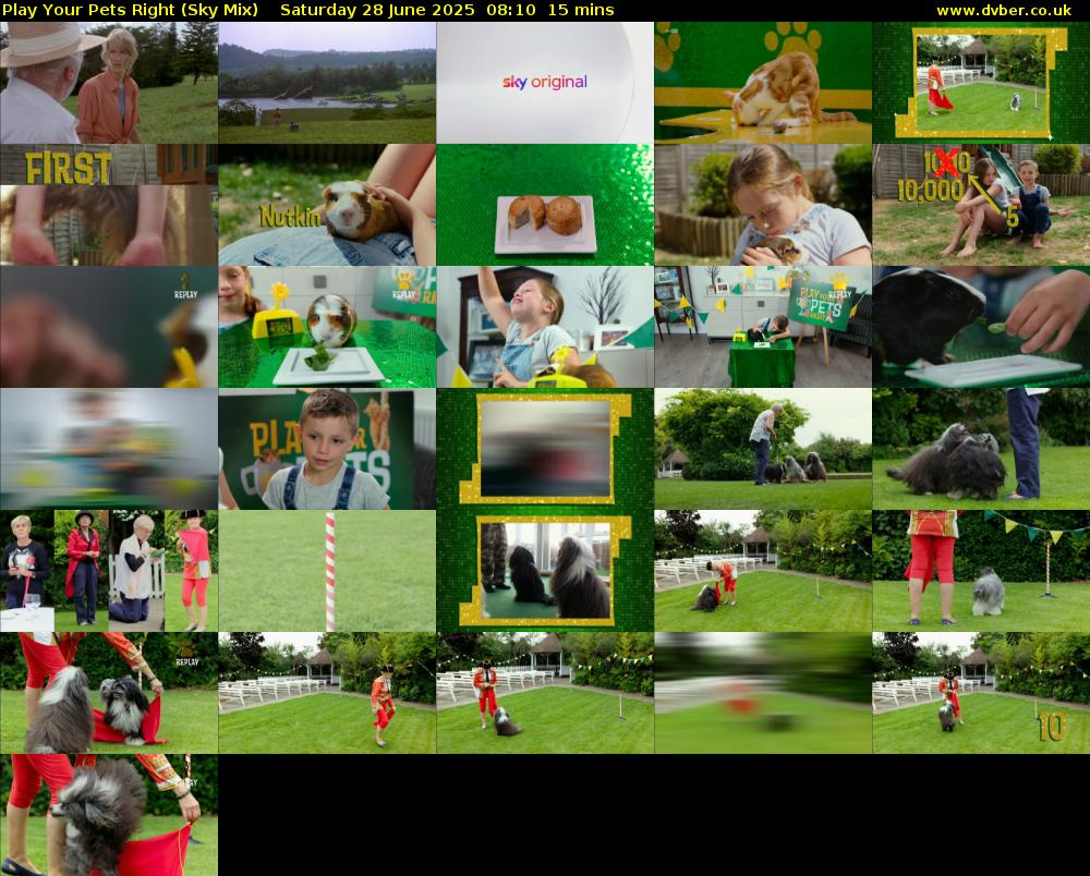 Play Your Pets Right (Sky Mix) Saturday 28 June 2025 08:10 - 08:25