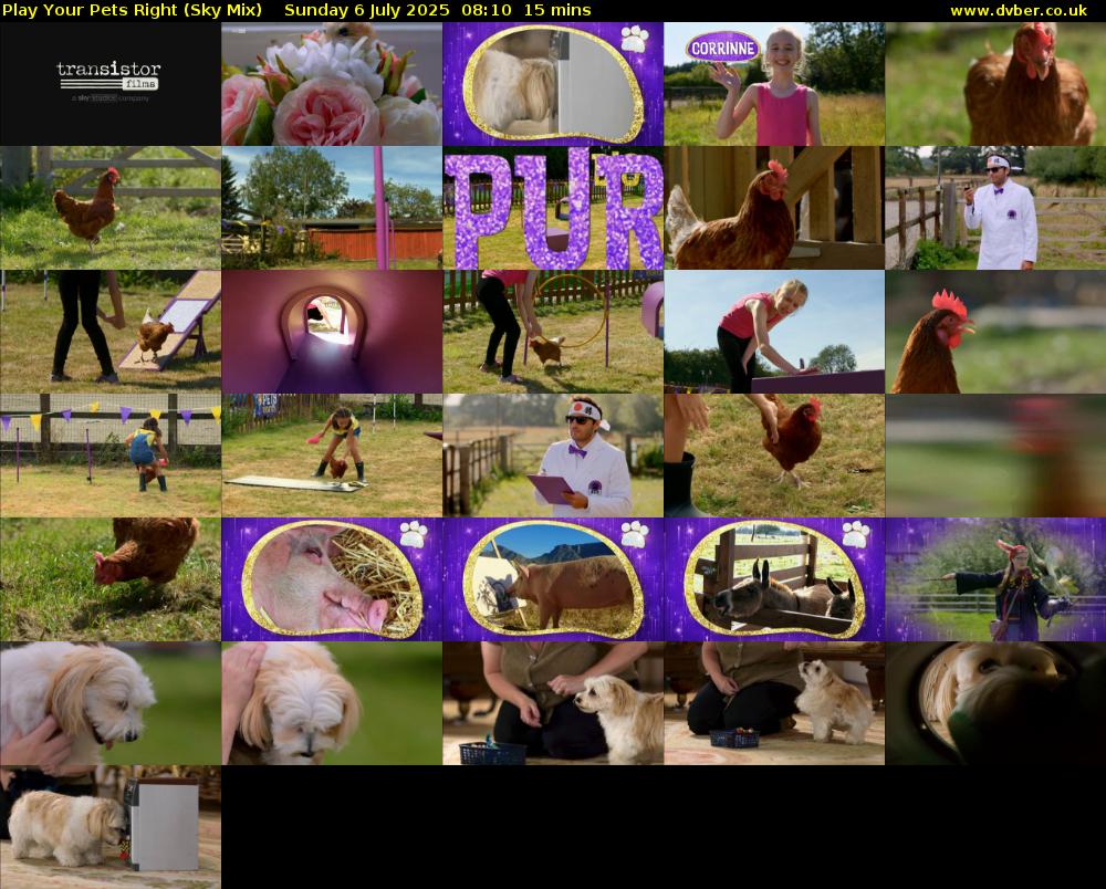 Play Your Pets Right (Sky Mix) Sunday 6 July 2025 08:10 - 08:25