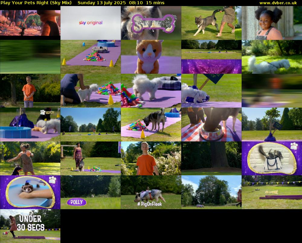 Play Your Pets Right (Sky Mix) Sunday 13 July 2025 08:10 - 08:25