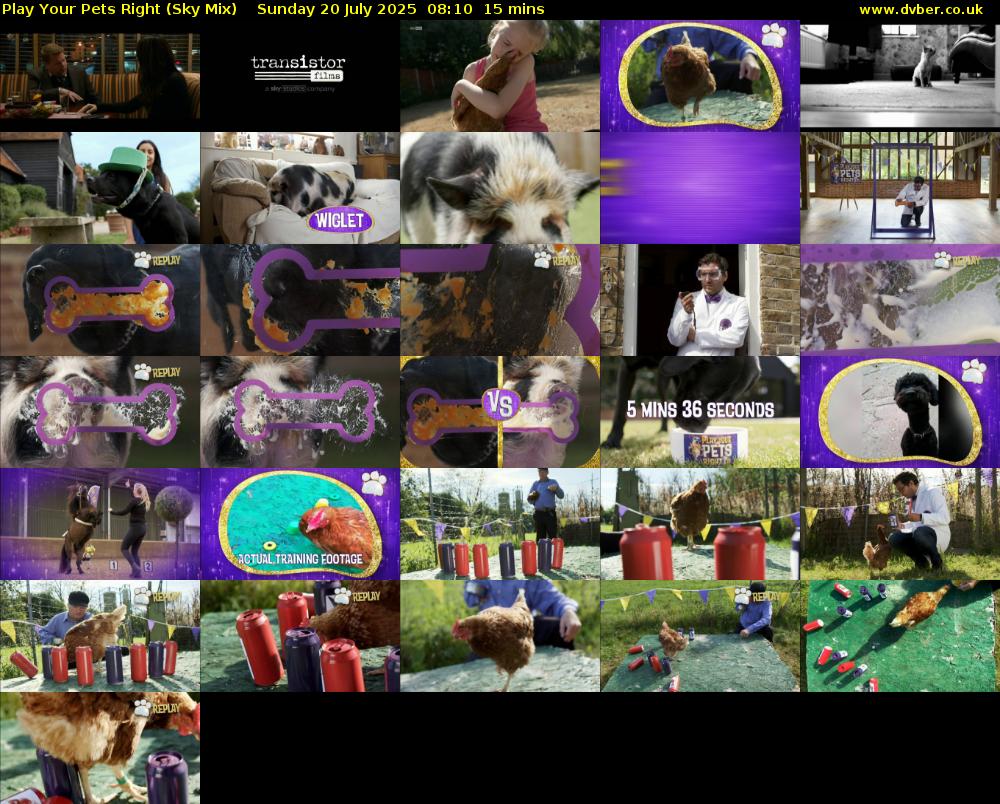 Play Your Pets Right (Sky Mix) Sunday 20 July 2025 08:10 - 08:25