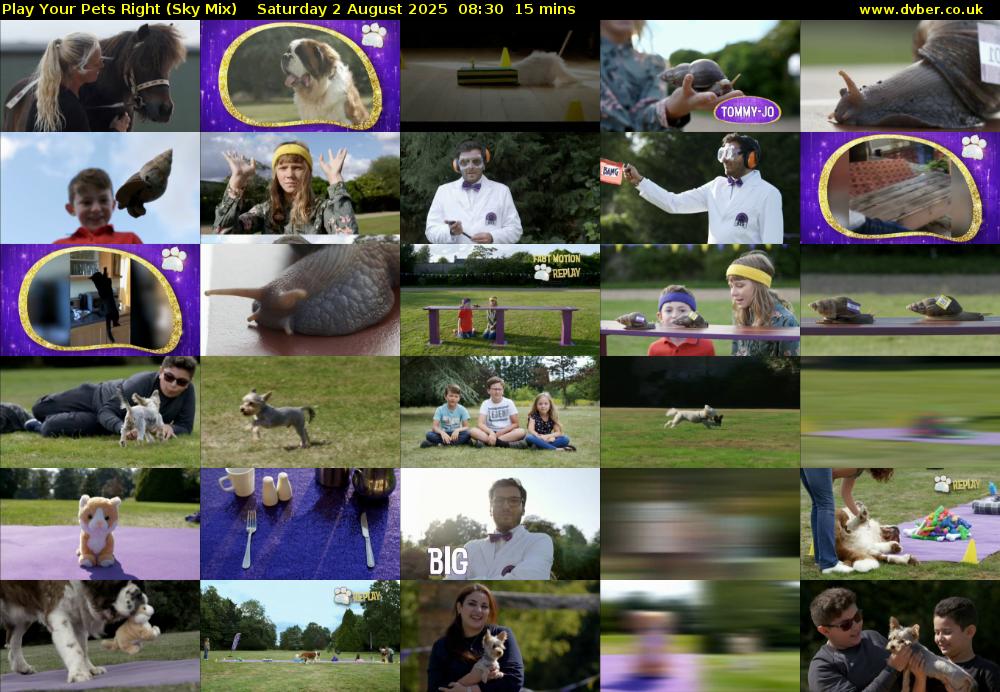 Play Your Pets Right (Sky Mix) Saturday 2 August 2025 08:30 - 08:45