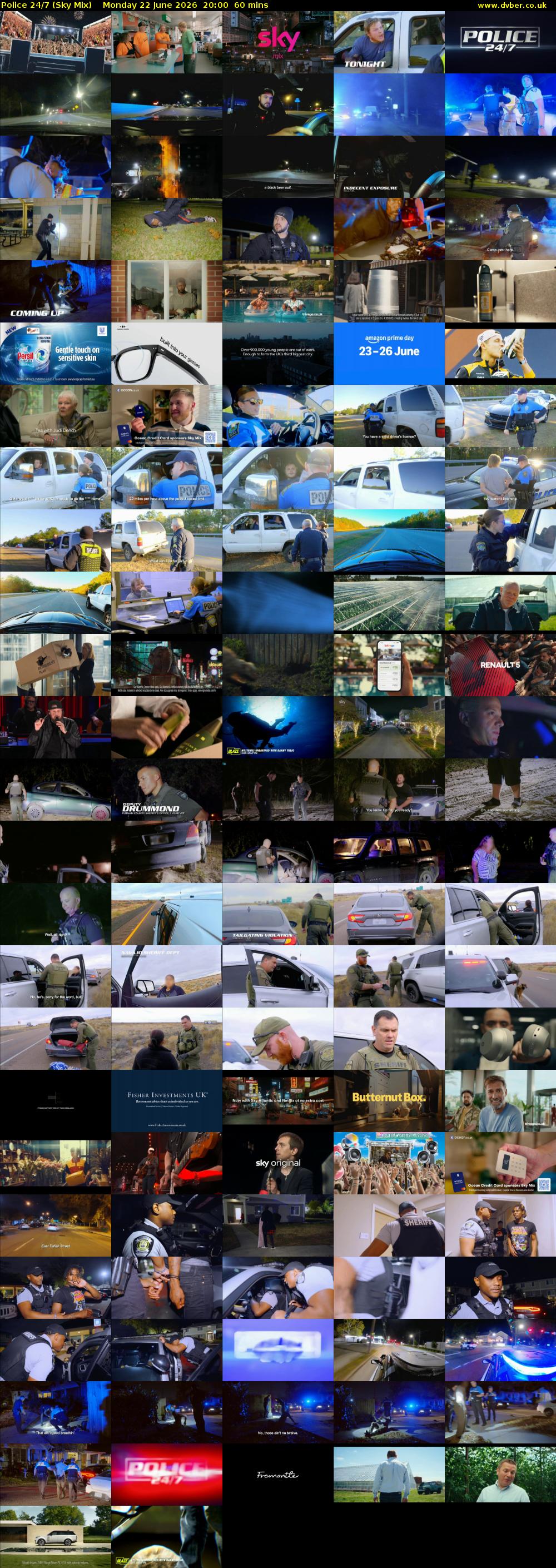Police 24/7 (Sky Mix) Monday 22 June 2026 20:00 - 21:00