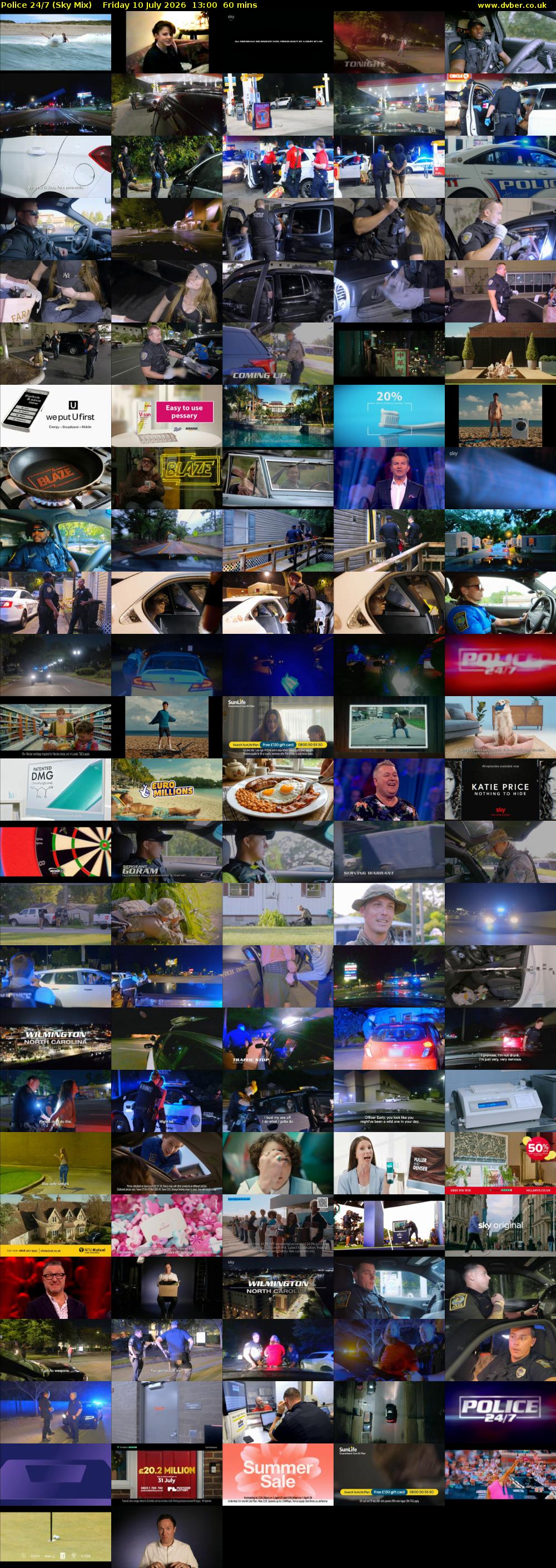 Police 24/7 (Sky Mix) Friday 10 July 2026 13:00 - 14:00