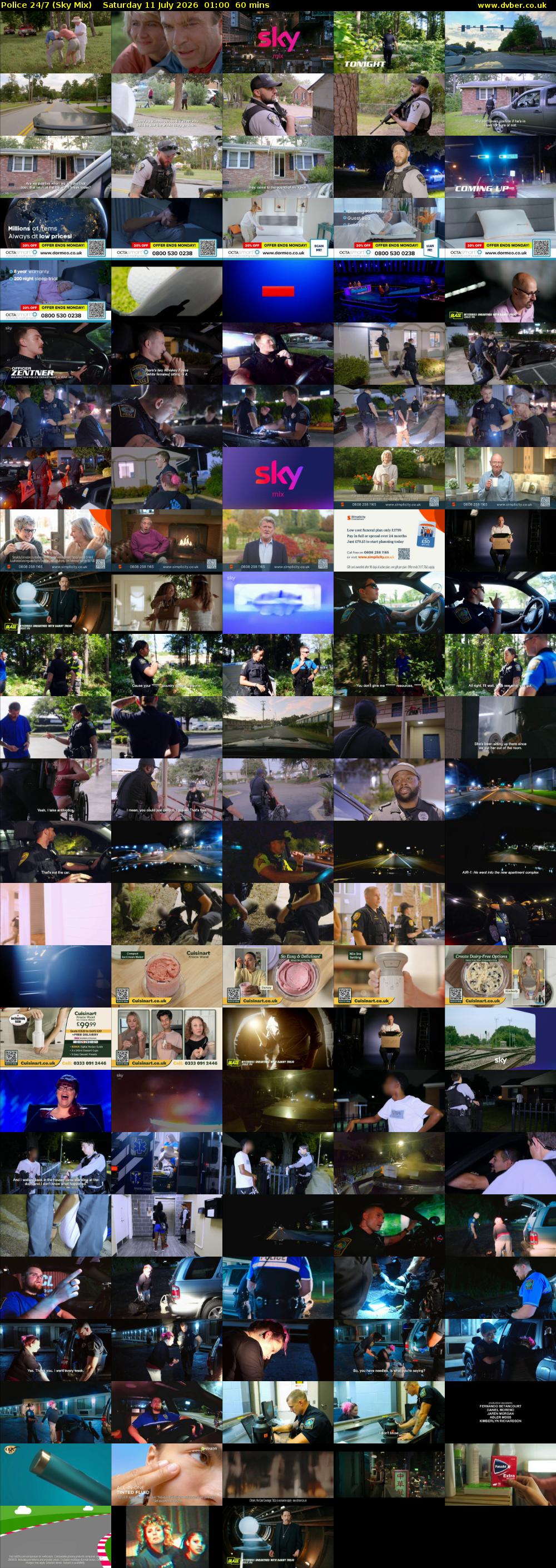 Police 24/7 (Sky Mix) Saturday 11 July 2026 01:00 - 02:00
