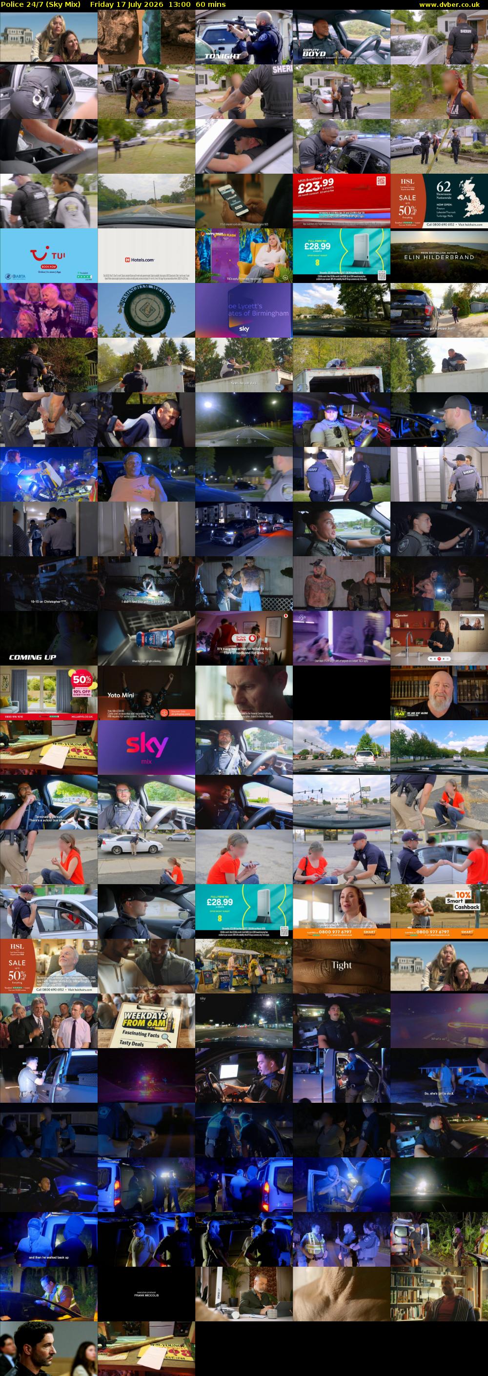 Police 24/7 (Sky Mix) Friday 17 July 2026 13:00 - 14:00