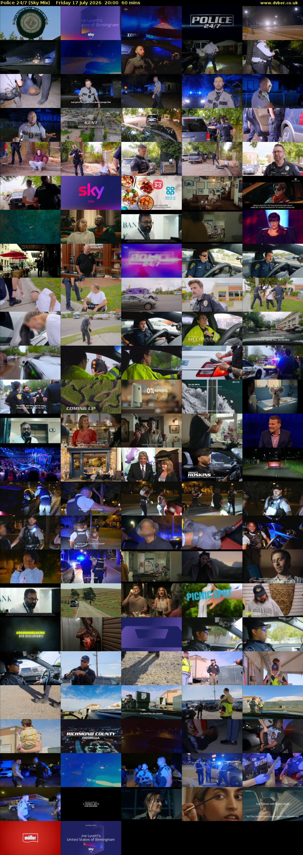 Police 24/7 (Sky Mix) Friday 17 July 2026 20:00 - 21:00