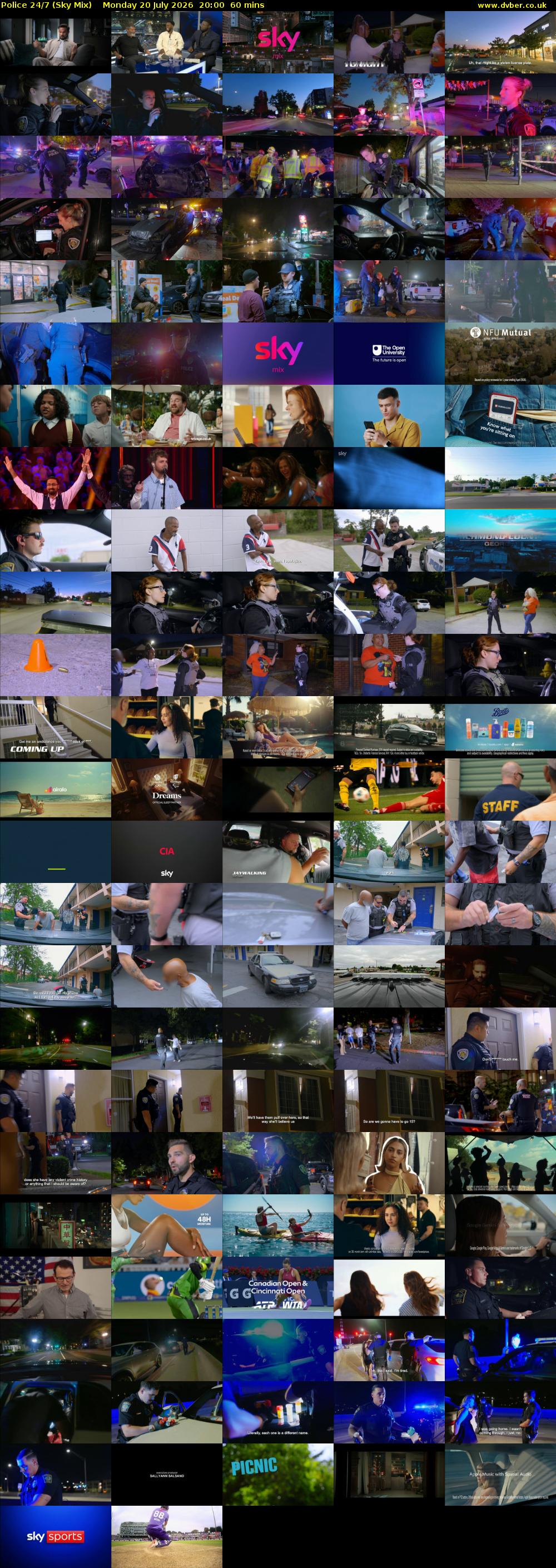 Police 24/7 (Sky Mix) Monday 20 July 2026 20:00 - 21:00