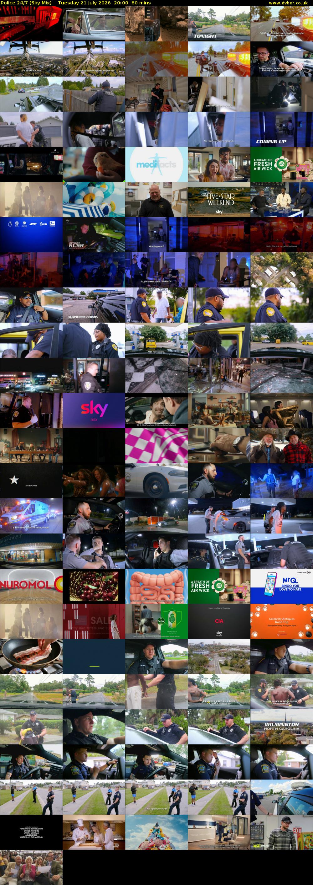 Police 24/7 (Sky Mix) Tuesday 21 July 2026 20:00 - 21:00