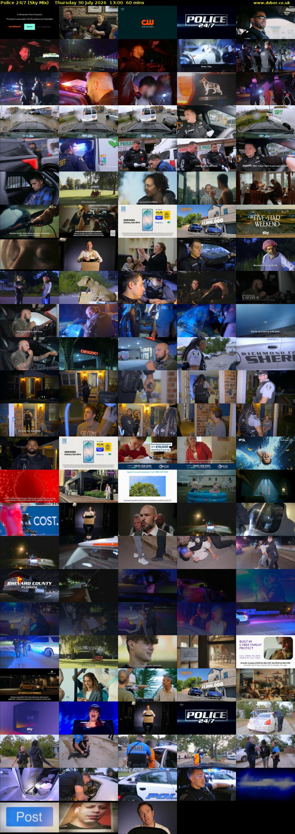 Police 24/7 (Sky Mix) Thursday 30 July 2026 13:00 - 14:00