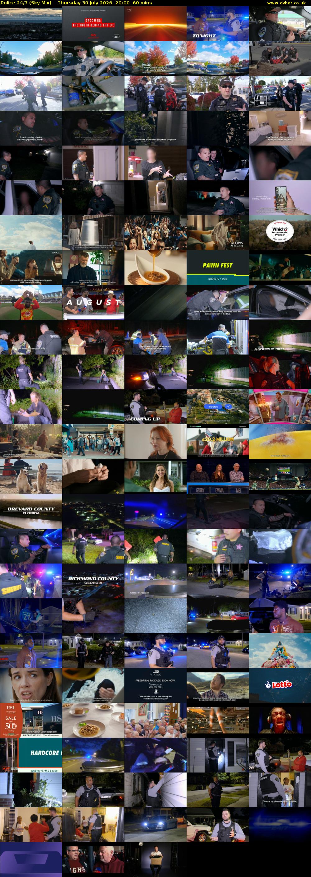 Police 24/7 (Sky Mix) Thursday 30 July 2026 20:00 - 21:00