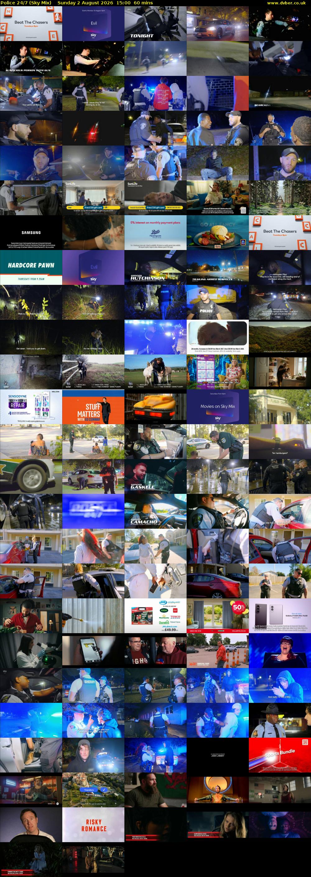 Police 24/7 (Sky Mix) Sunday 2 August 2026 15:00 - 16:00