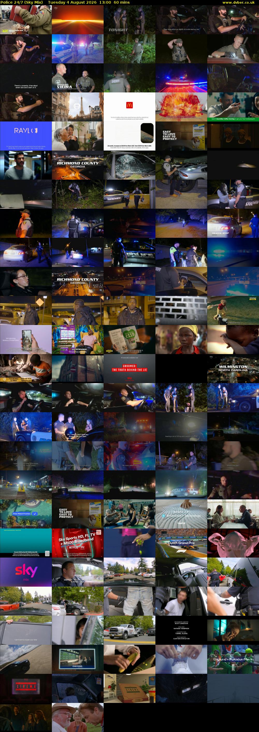 Police 24/7 (Sky Mix) Tuesday 4 August 2026 13:00 - 14:00