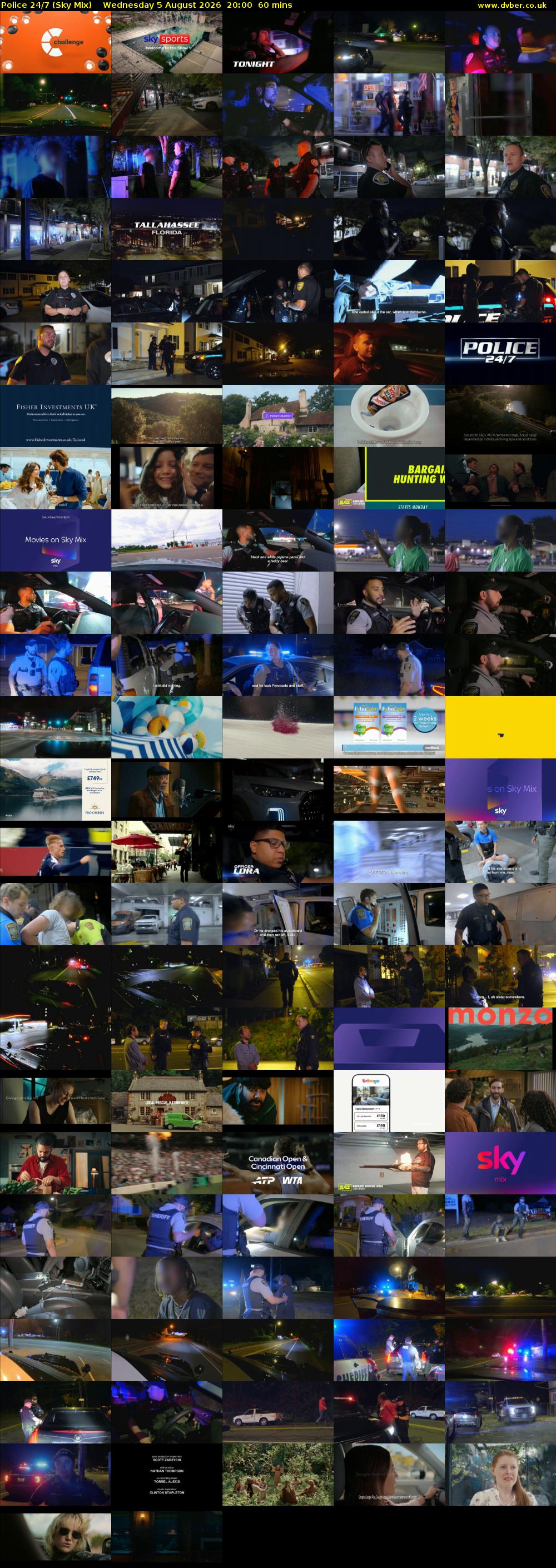 Police 24/7 (Sky Mix) Wednesday 5 August 2026 20:00 - 21:00