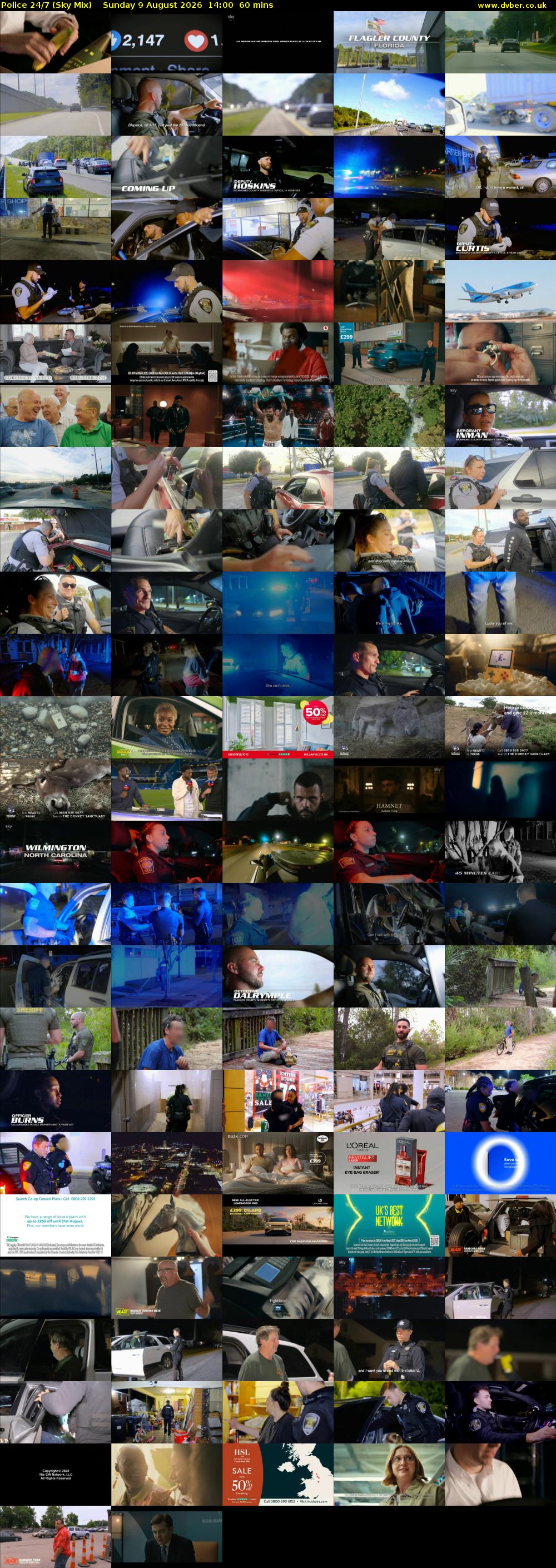 Police 24/7 (Sky Mix) Sunday 9 August 2026 14:00 - 15:00