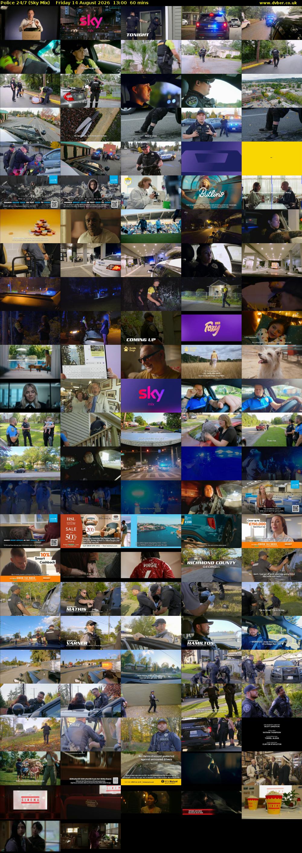Police 24/7 (Sky Mix) Friday 14 August 2026 13:00 - 14:00
