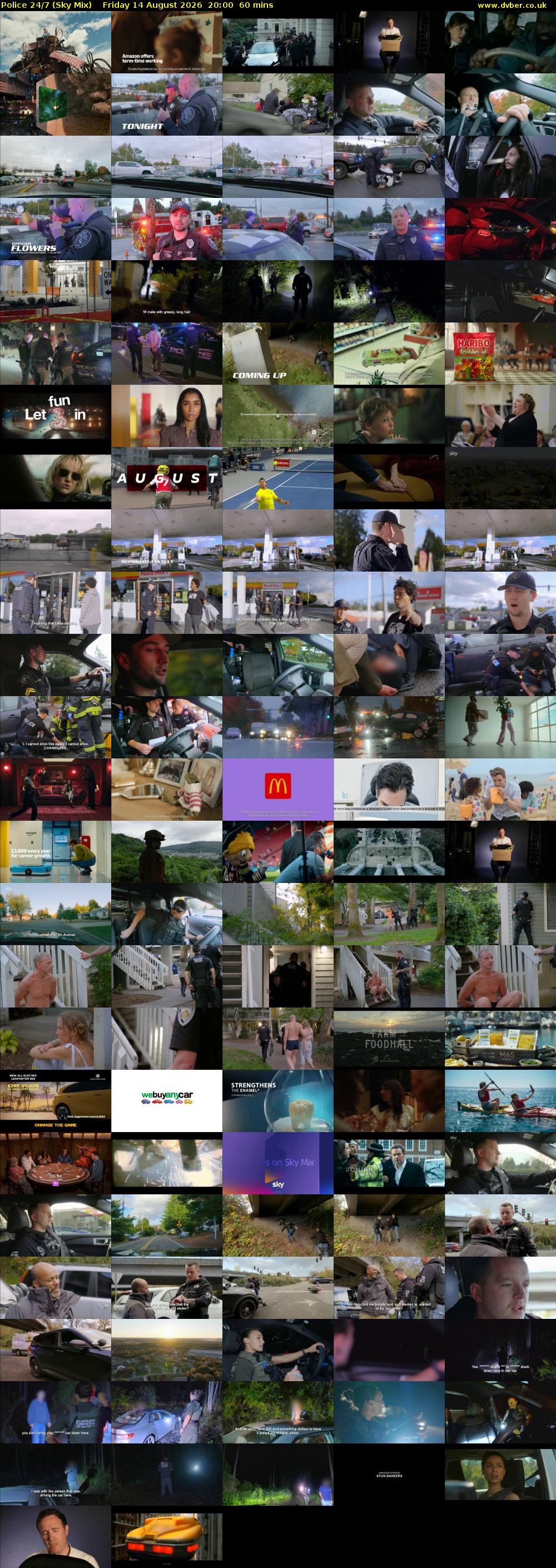 Police 24/7 (Sky Mix) Friday 14 August 2026 20:00 - 21:00