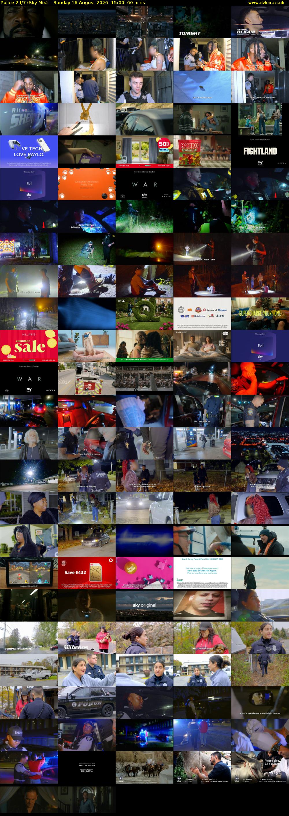 Police 24/7 (Sky Mix) Sunday 16 August 2026 15:00 - 16:00