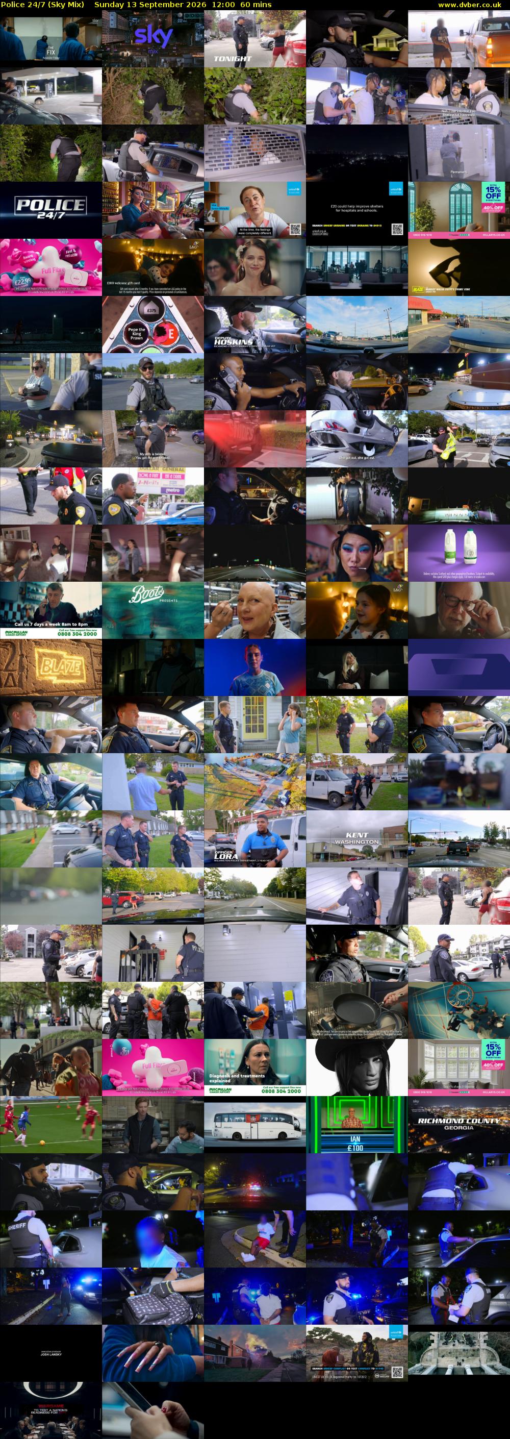 Police 24/7 (Sky Mix) Sunday 13 September 2026 12:00 - 13:00