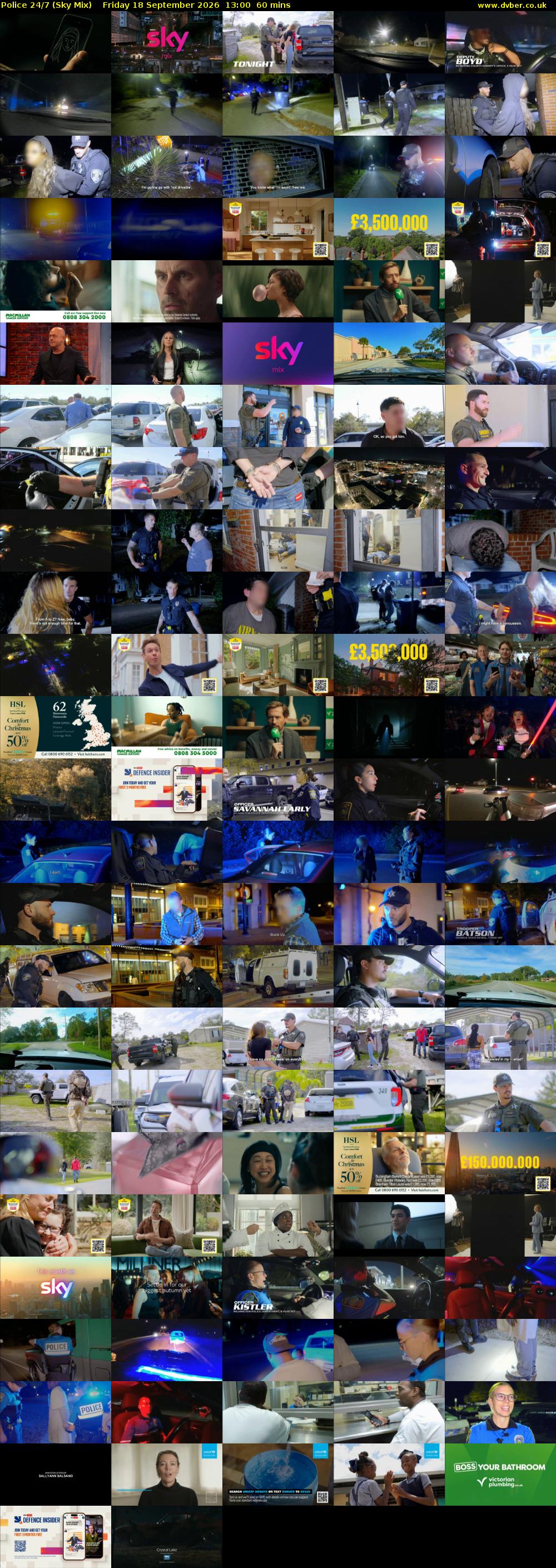 Police 24/7 (Sky Mix) Friday 18 September 2026 13:00 - 14:00