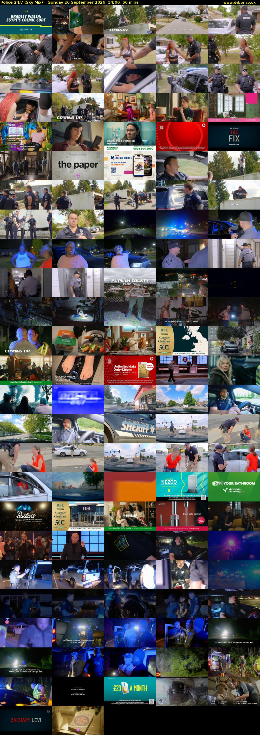 Police 24/7 (Sky Mix) Sunday 20 September 2026 14:00 - 15:00