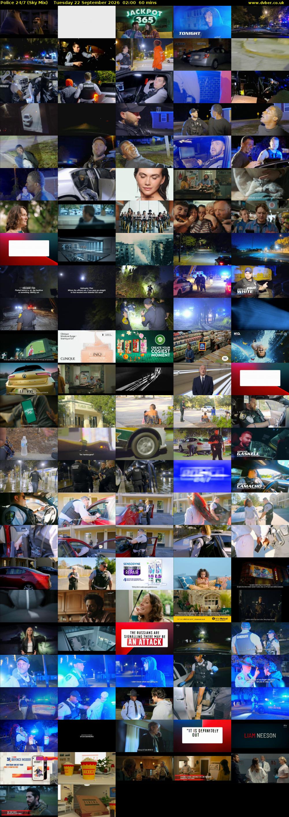 Police 24/7 (Sky Mix) Tuesday 22 September 2026 02:00 - 03:00