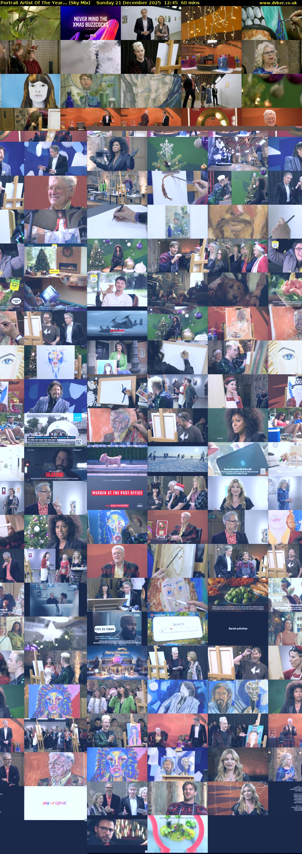 Portrait Artist Of The Year... (Sky Mix) Sunday 21 December 2025 12:45 - 13:45