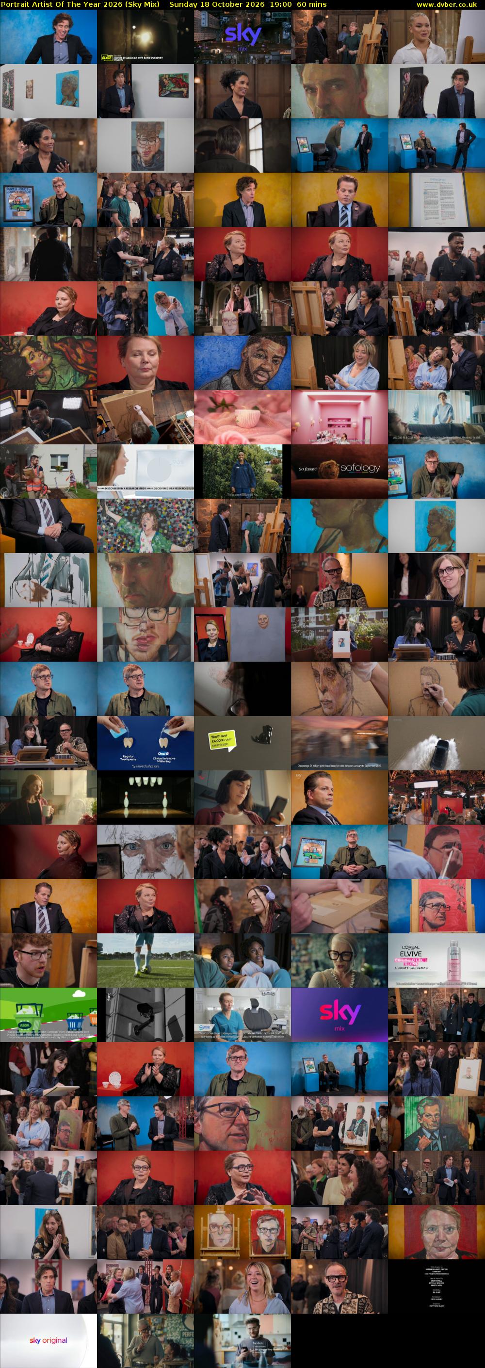 Portrait Artist Of The Year 2026 (Sky Mix) Sunday 18 October 2026 19:00 - 20:00