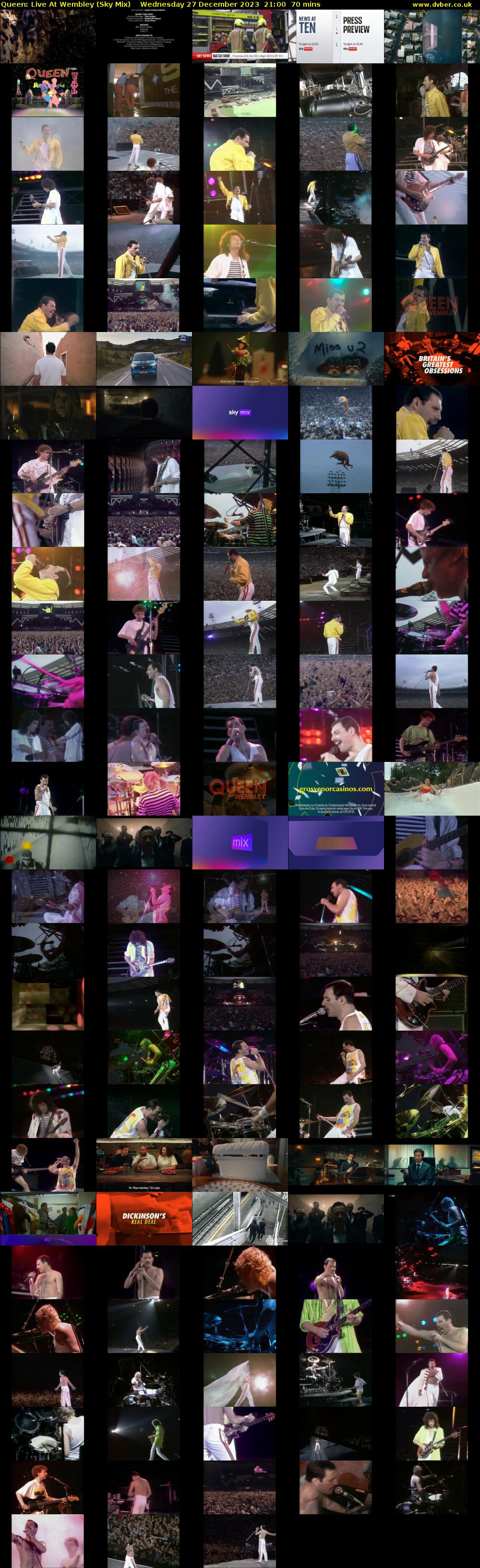 Queen: Live At Wembley (Sky Mix) Wednesday 27 December 2023 21:00 - 22:10